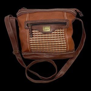 Born BOC Tan/Brown Leather Crossbody Shoulder Bag
